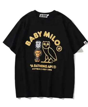 Black Bape Shark Baby X Milo Tee Shirt